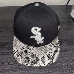 New Era White Sox SnapBack snake skin